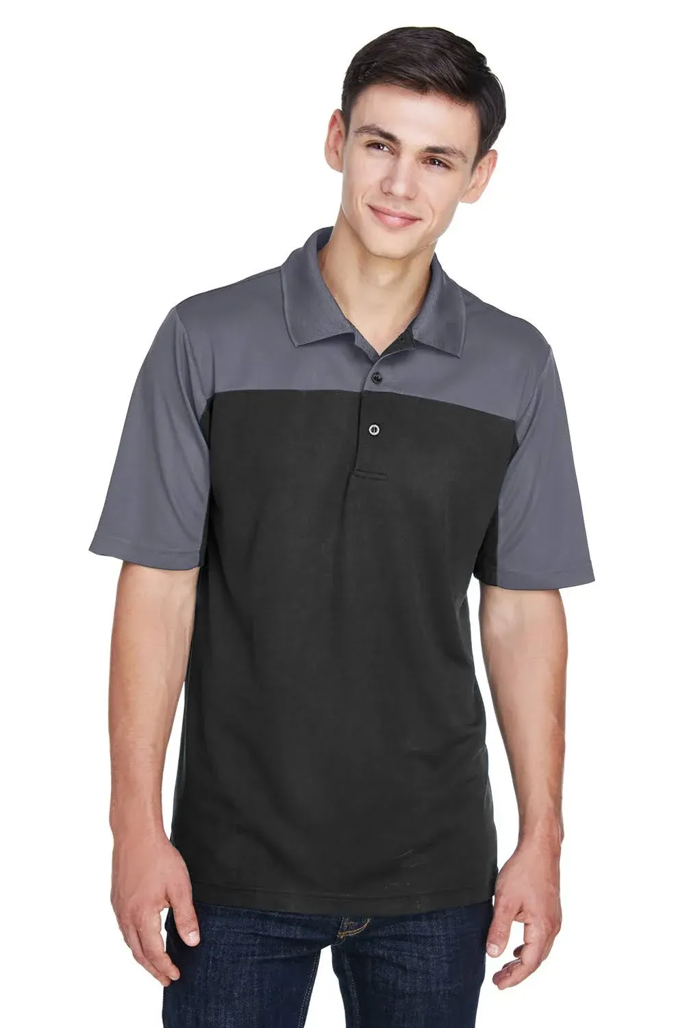 Core365 CE101 Men&#039;s Balance Colorblock Performance Piqu? Polo