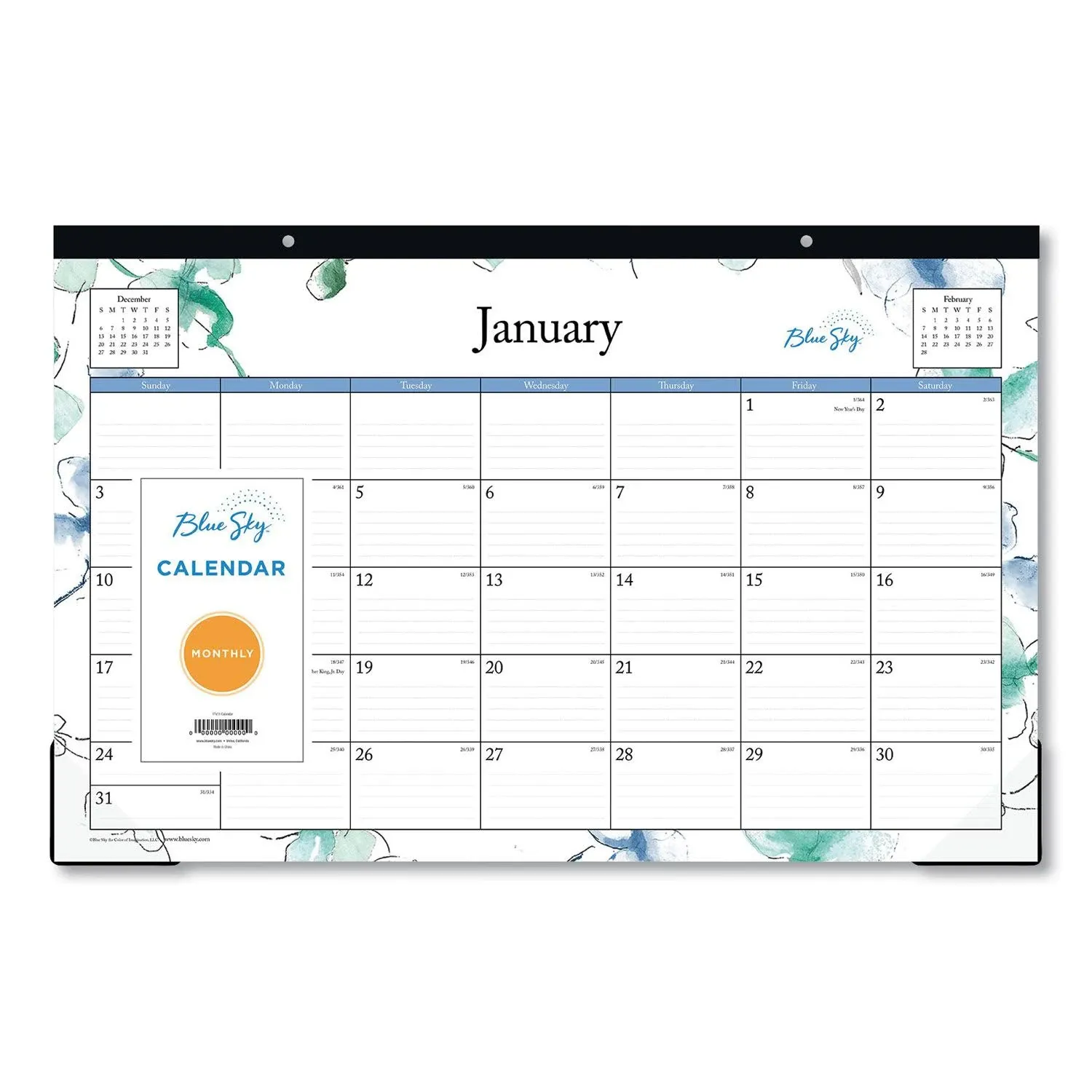 Blue Sky Lindley Desk Pad, 17 x 11, Clear Corners - BLS100024