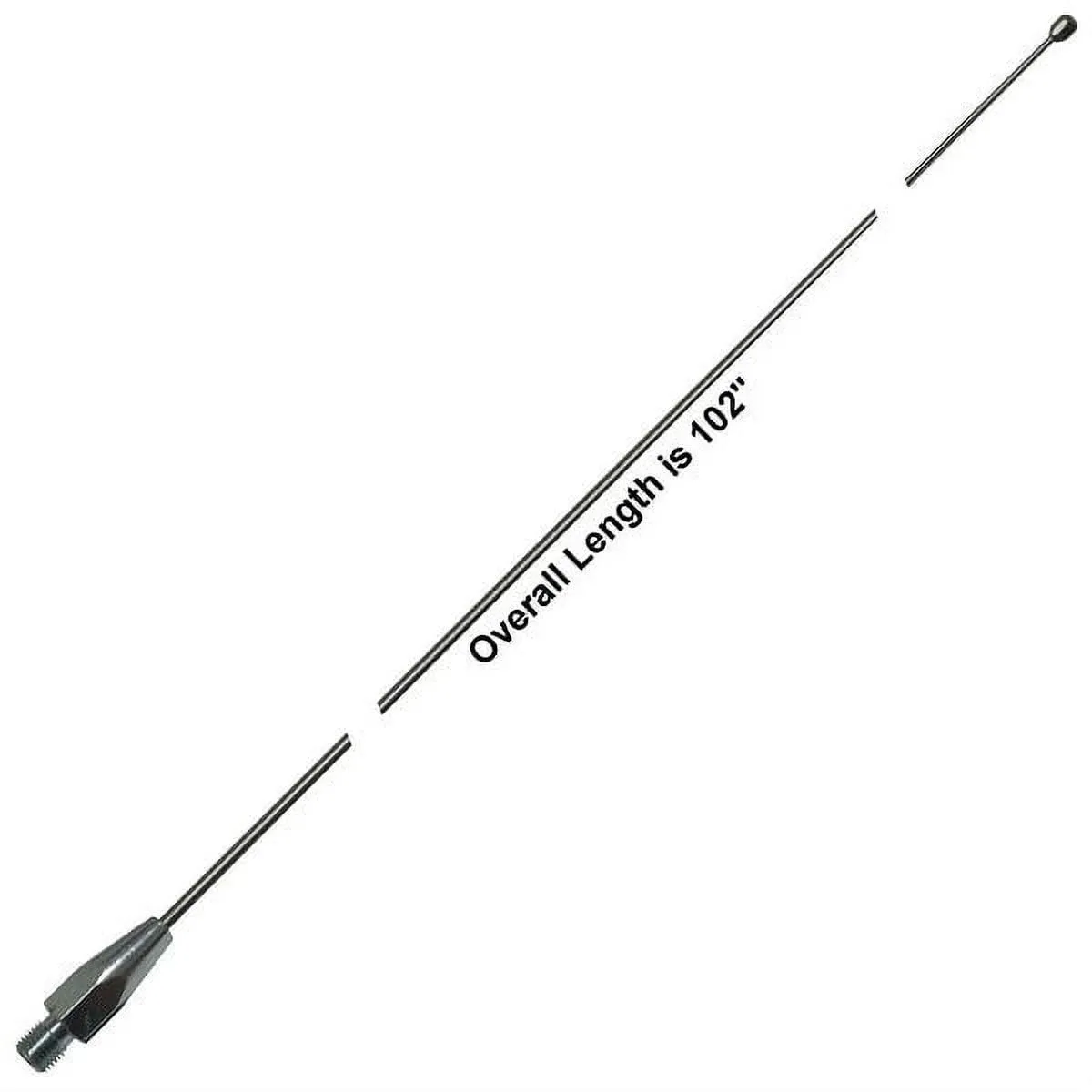 CB Radio Antenna - Hustler IC56 102 inch Stainless Steel Whip