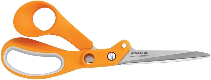 Fiskars Amplify Razor Edge Scissors Fabric Shears, Orange, 1 Each, 8 inch