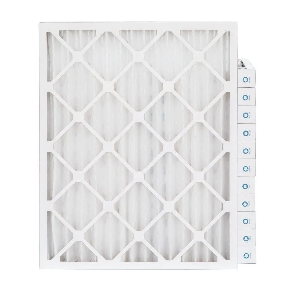 Pamlico Air 16x20x2 MERV 8 Pleated HVAC AC Furnace 2'' Air Filters by Pamlico. Case of 12. Exact Size: 15-1/2 x 19-1/2 x 1-3/4, White