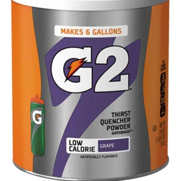 Gatorade G2 Grape Thirst Quencher Powder - 19.6 oz canister