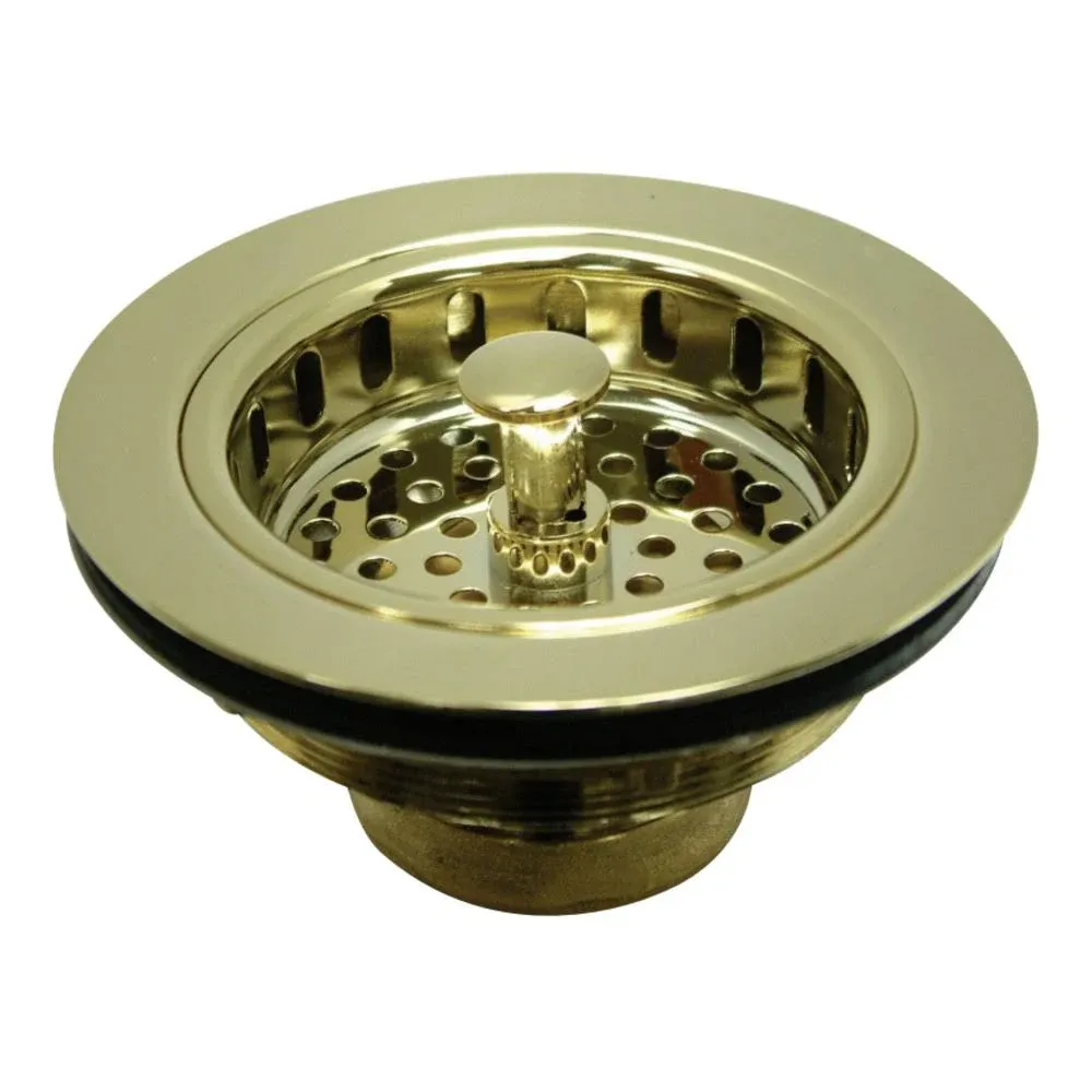 Kingston Brass KBS1002 Cast Heavy Duty Basket Strainer, Polished Brass