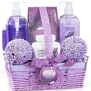 Christmas Gift - Home Spa Gift Baskets For Women - Bath and Body Gift Basket For Women and Men – Lavender and Jasmine Home Spa Set with Body Lotions, Bubble Bath, Bath Salt and Much More