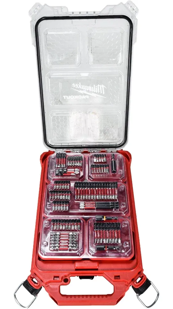 SHOCKWAVE Impact Duty Alloy Steel Screw Driver Bit Set with PACKOUT Case (100-Piece)