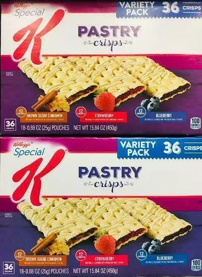 Special K Pastry Crisps, Blueberry; Brown Sugar Cinnamon; Strawberry,