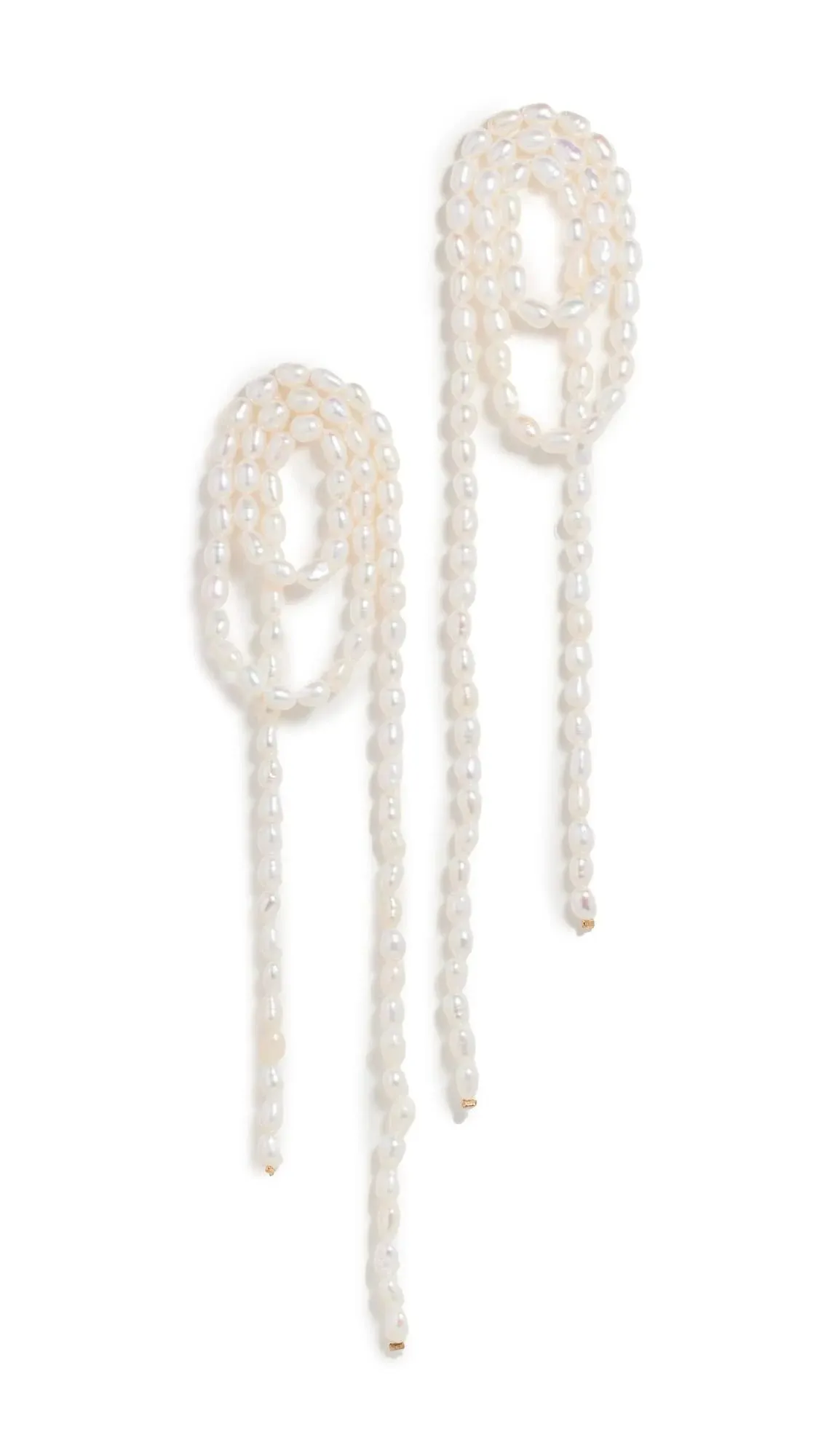 Shashi Vroom Freshwater Pearl Strand Drop Earrings