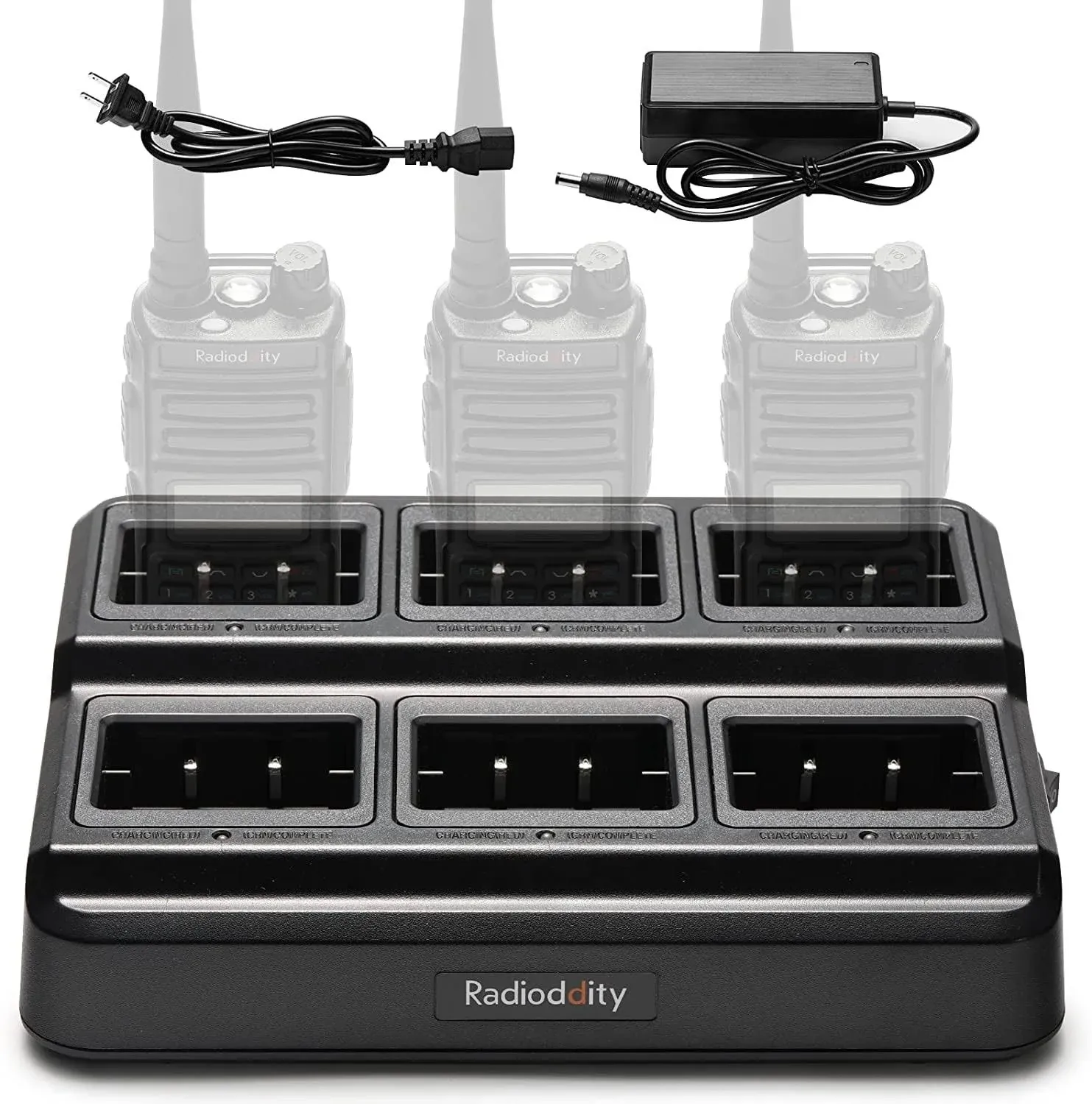 Radioddity GM-30 Six-Way Charger | Multi-Unit Charger Station | Bulk C