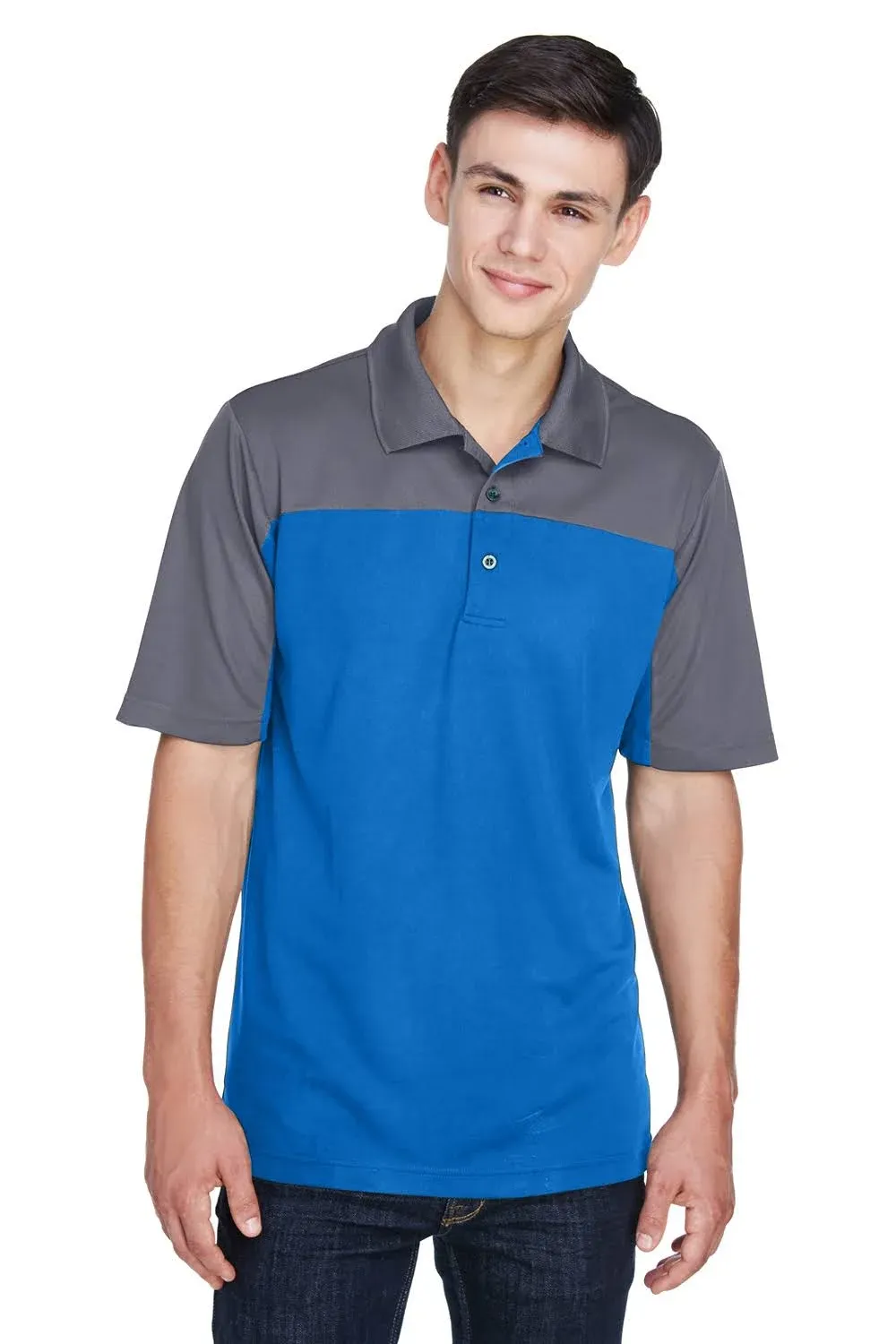 Core 365 Mens Balance Colorblock Performance 100% Polyester Pique Polo CE101 