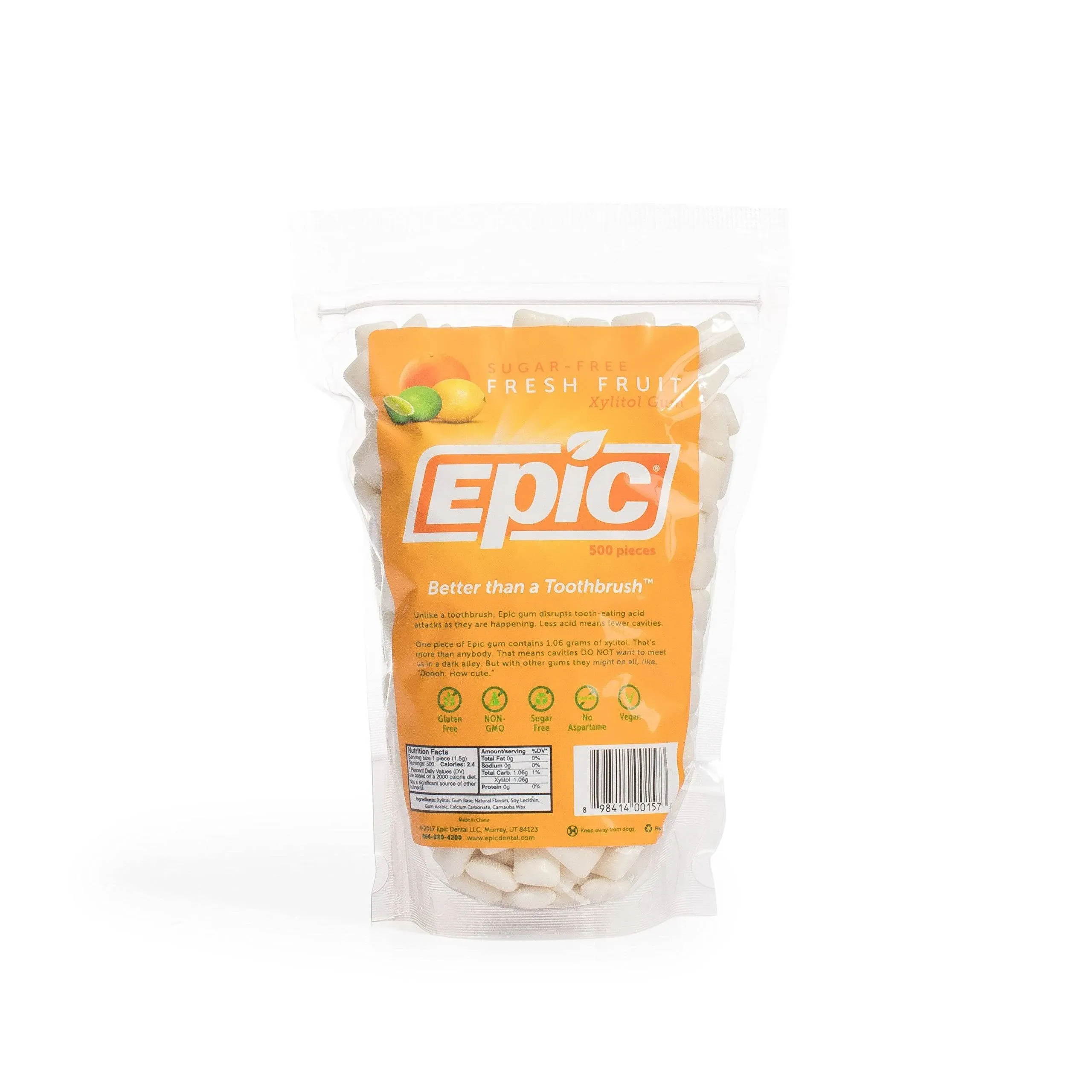 Epic Dental Xylitol Fresh Fruit Gum