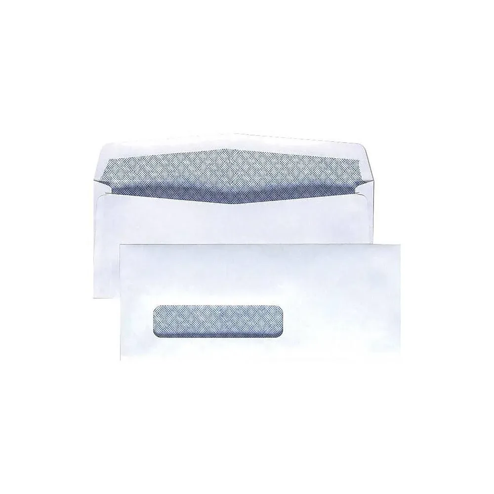 Staples Left Window Security-Tint Gummed Check-Size #8-5/8 Envelopes 500/Box