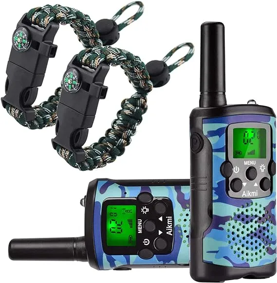 Walkie Talkies for Kids 22 Channel 2 Way Radio 3 Miles Long Range Handheld Walkie Talkies Durable Toy Best Birthday Gifts for 6 Year Old Boys and