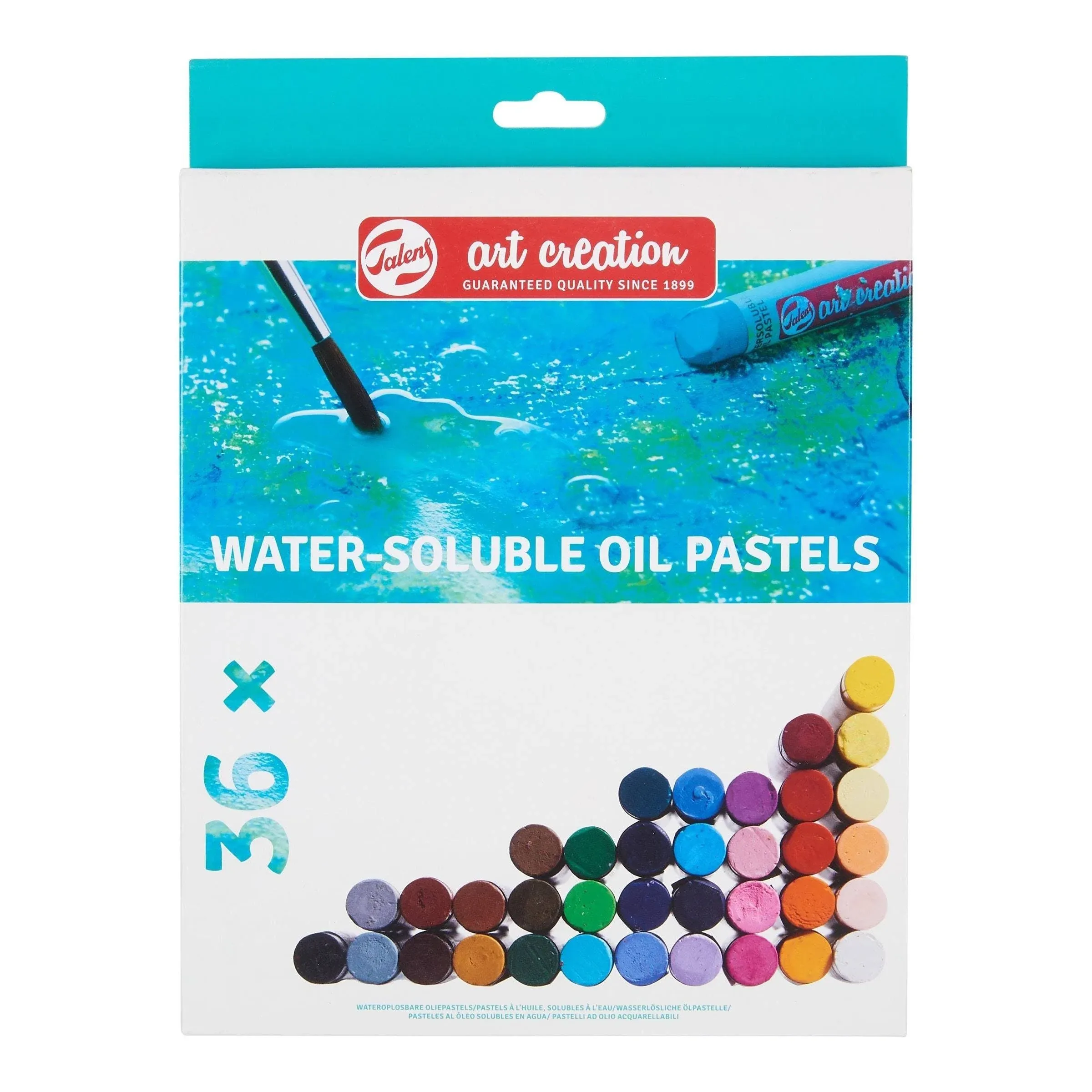 Talens Art Creation Water-Soluble Oil Pastels Set with 36 Colors | Water-Mixable Crayons