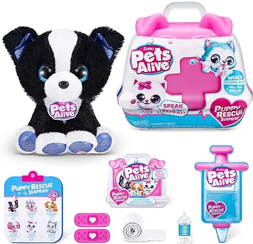 Pets Alive Pet Shop Surprise Toys by Zuru - Interactive Toys with Electronic Speak Repeat, Animal Playset Puppy Gifts for Girls