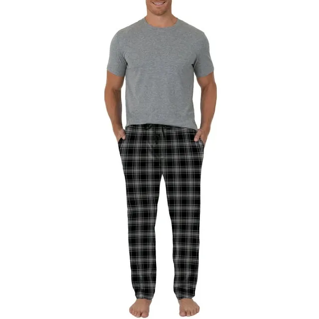 Fruit of the Loom Men's Fleece Pajama Pant Set