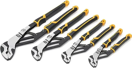 GearWrench - 82594C - 4 Pc. Pitbull Auto-Bite Tongue & Groove Dual Material Pliers