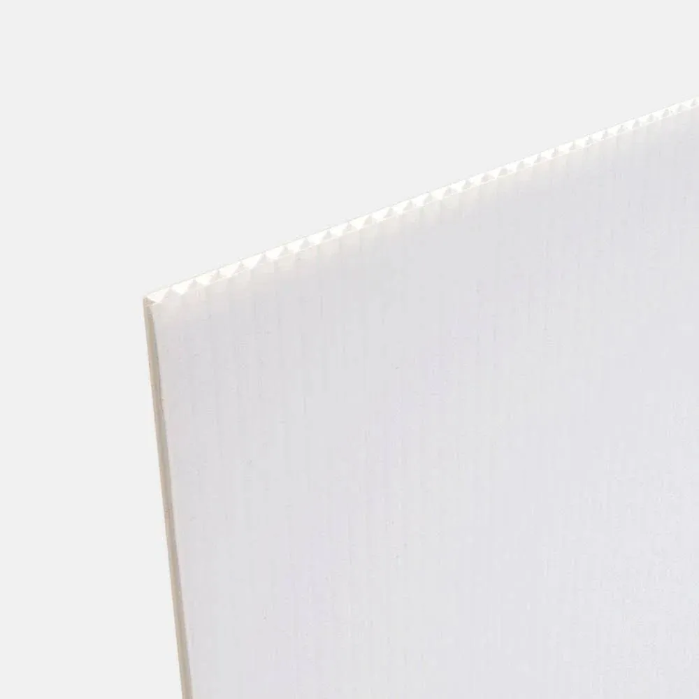 Coroplast 24 in. x 18 in. x 0.157 in. White Corrugated Twinwall Plastic Sheet 42040122