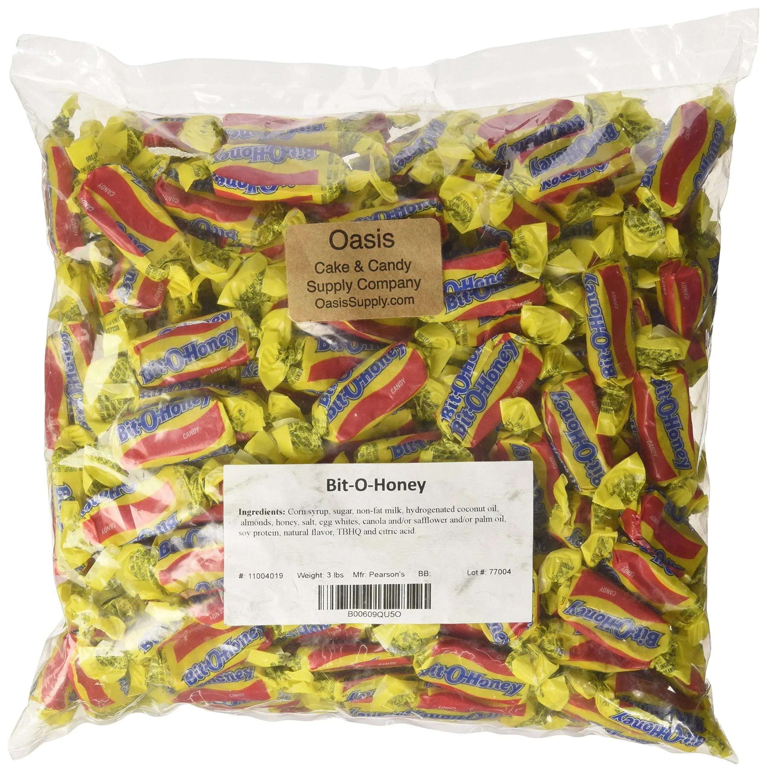 Bit O Honey, 3 Lbs Bag Classic Honey Flavored Taffy Candy