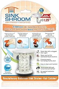 SinkShroom White Silicone Grate Drain Hair Catcher