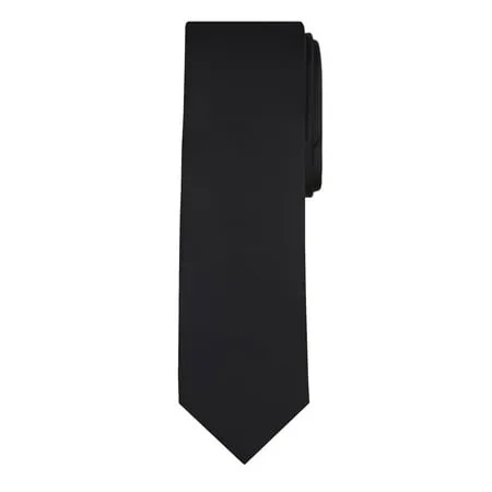 Jacob Alexander Men s Extra Long Solid Color Tie - Black