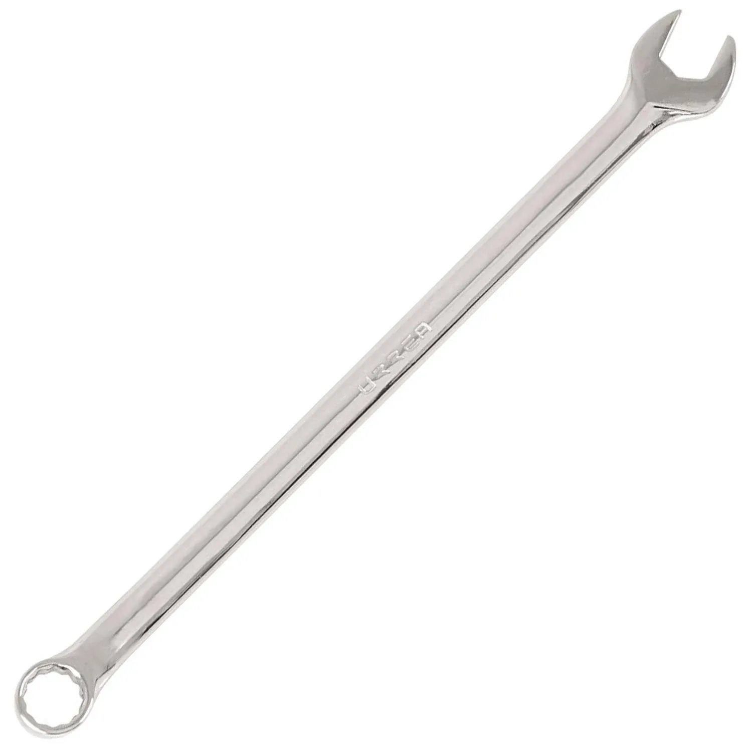 URREA 12-Point Combination Wrench - 17mm Extra Long Mechanics Tool with Extended Reach & Nickel-Chrome Finish - 1217ML