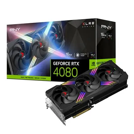 PNY GeForce RTX™ 4080 16GB XLR8 Gaming VERTO EPIC-X RGB™ Triple Fan Graphics Card DLSS 3