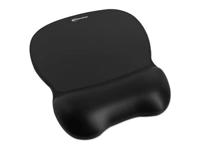 Innovera IVR51450 Black Gel Mouse Pad with Wrist Rest