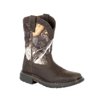 Rocky FLX Ride Waterproof Western Boots, Brown Realtree Camo