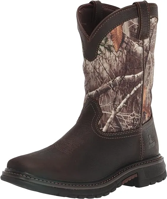 Rocky FLX Ride Waterproof Western Boots, Brown Realtree Camo