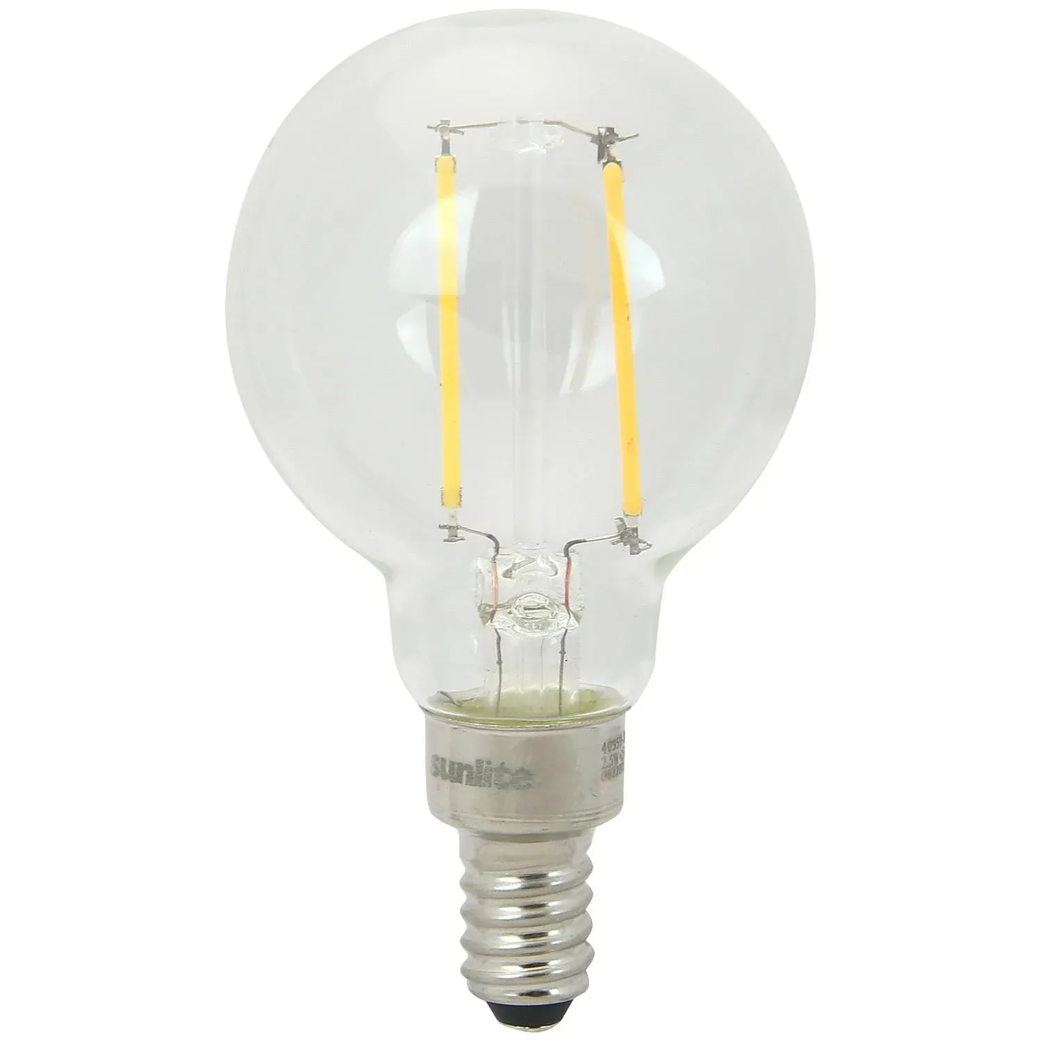 40959 LED G16.5 Filament Style Globe Light Bulb, 2.5 Watts (25W Equivalent), 250