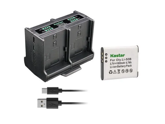 Kastar 1-Pack Battery and Quadruple Charger Compatible with Pentax D-Li92, Megazoom X70, Optio WG-1, Optio WG-1 GPS, Optio WG-2, Optio WG-2 GPS, Optio WG-3, Optio WG-3 GPS, Optio WG-4, Optio WG-5 GPS