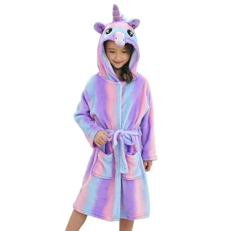 Doctor Unicorn Soft Unicorn Hooded Bathrobe Sleepwear