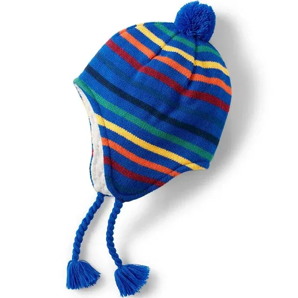 Girls Lands' End Peruvian Pom Winter Hat