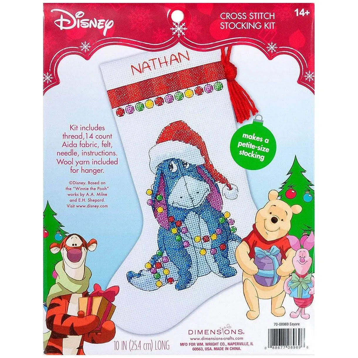 Eeyore Christmas Stocking Cross Stitch Kit