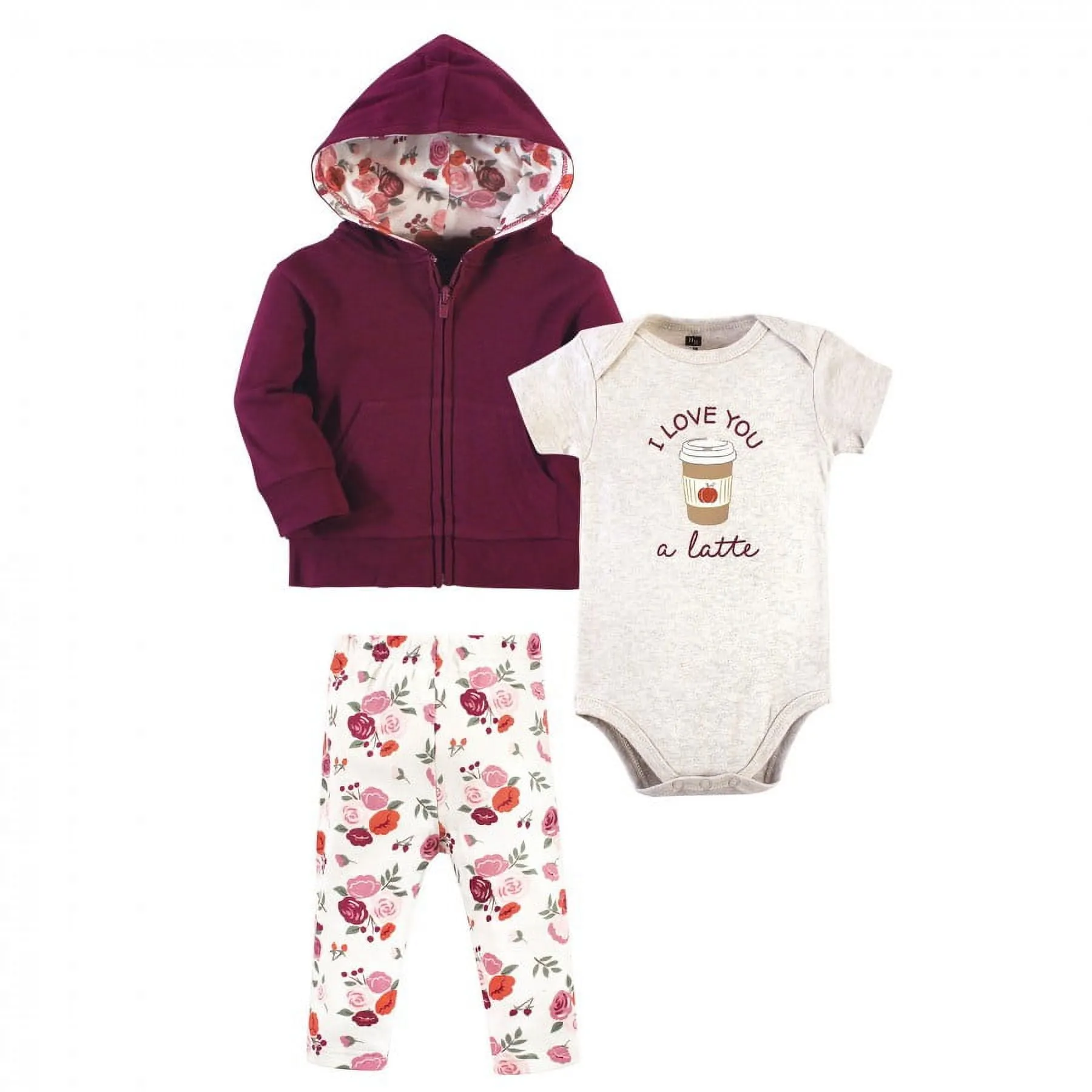 Hudson Baby Cotton Hoodie, Bodysuit, or Tee Top and Pant Set