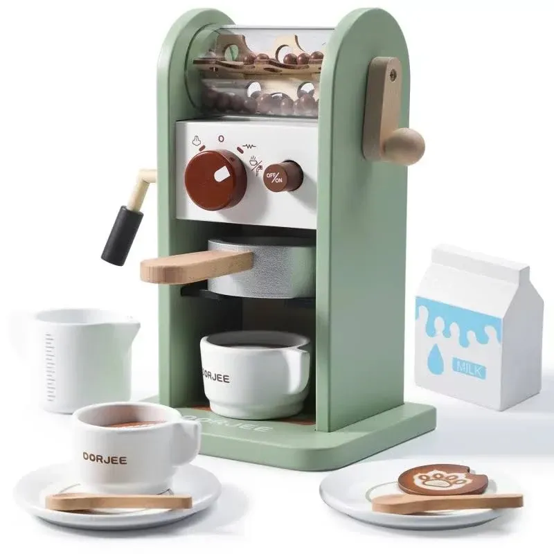 Dorjee Kids Coffee Maker Playset with Grinder, Play to Learn Coffee Making ...