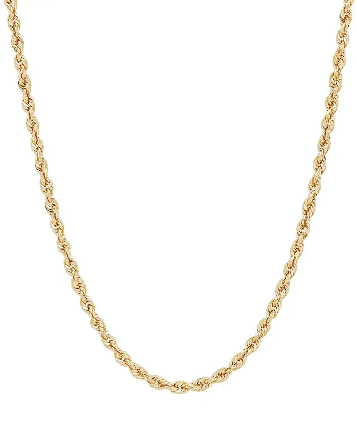 14k Gold Diamond-Cut Rope Chain 22" Necklace (2-1/2mm)
    
        14k Gold Diamond-Cut Rope Chain 22" Necklace (2-1/2mm)