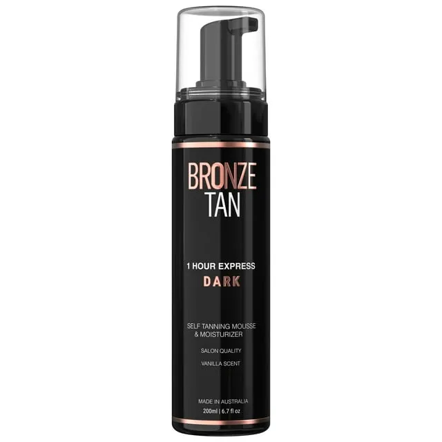 Bronze Tan Dark Self Tanner and Self Tanning Mousse for Fair to Medium Skin Tones Salon Quality Vanilla Scented (200 ml/ 6.7 oz)