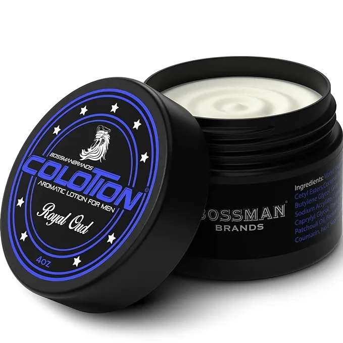 Bossman Colotion - 2 in 1 Men's Lotion and Cologne – Moisturizing Body Cream - Hydrating Scented Body Lotion - Mens Scented Lotion for Daily Use (Vetiver X)