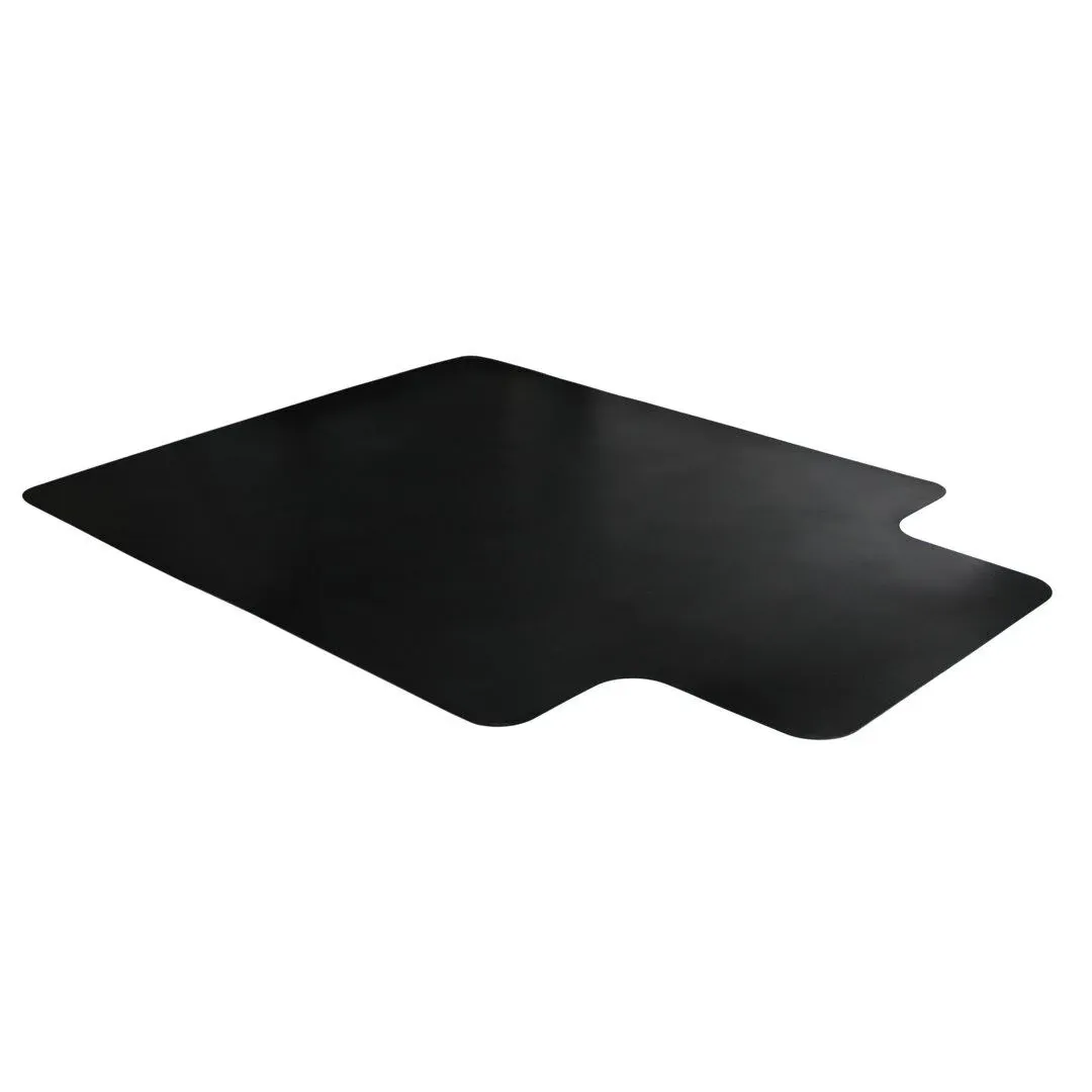 Advantagemat Black Vinyl Rectangular Chair Mat for Hard Floor - 29.5" x 47"