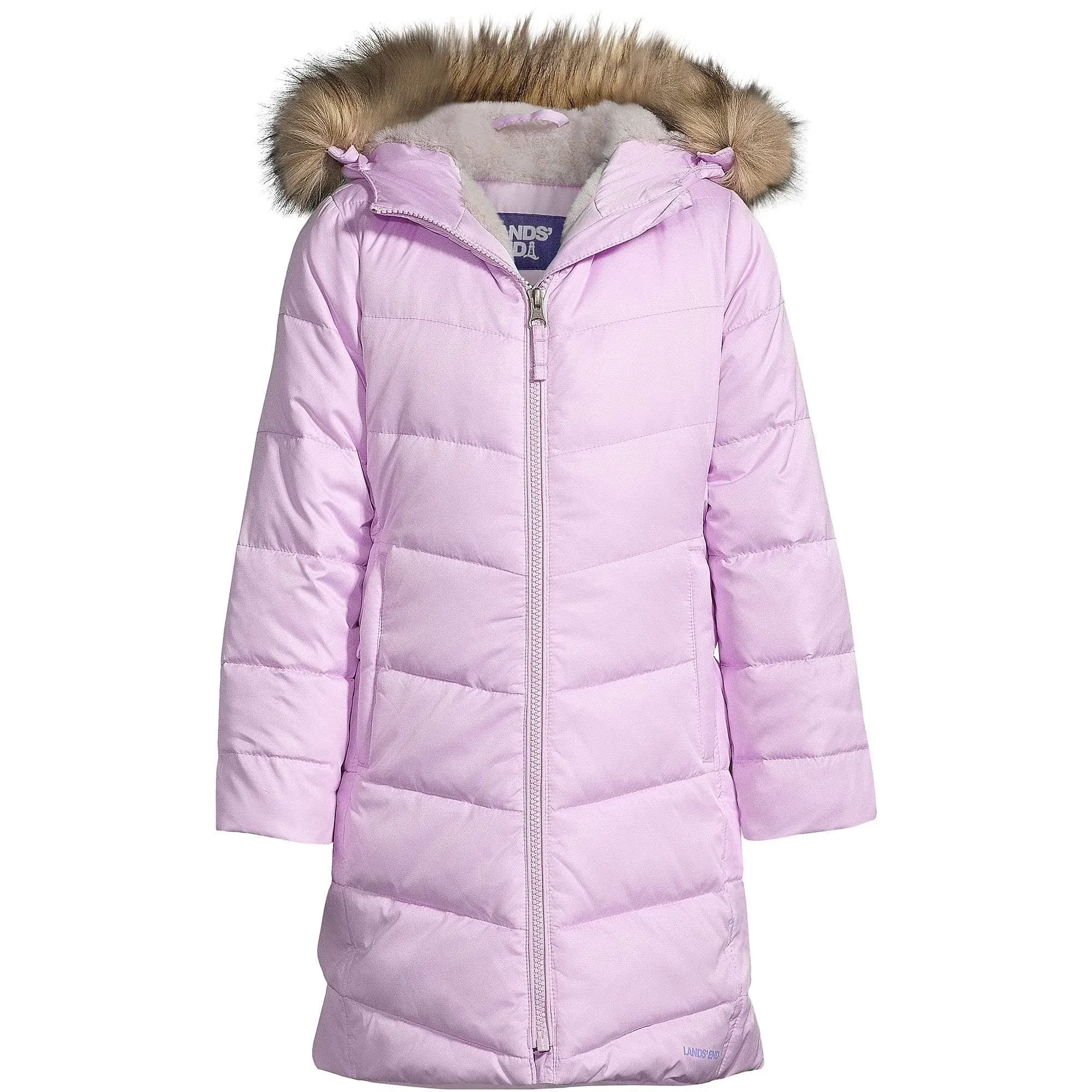 Lands' End Girls Winter Fleece Lined Coat