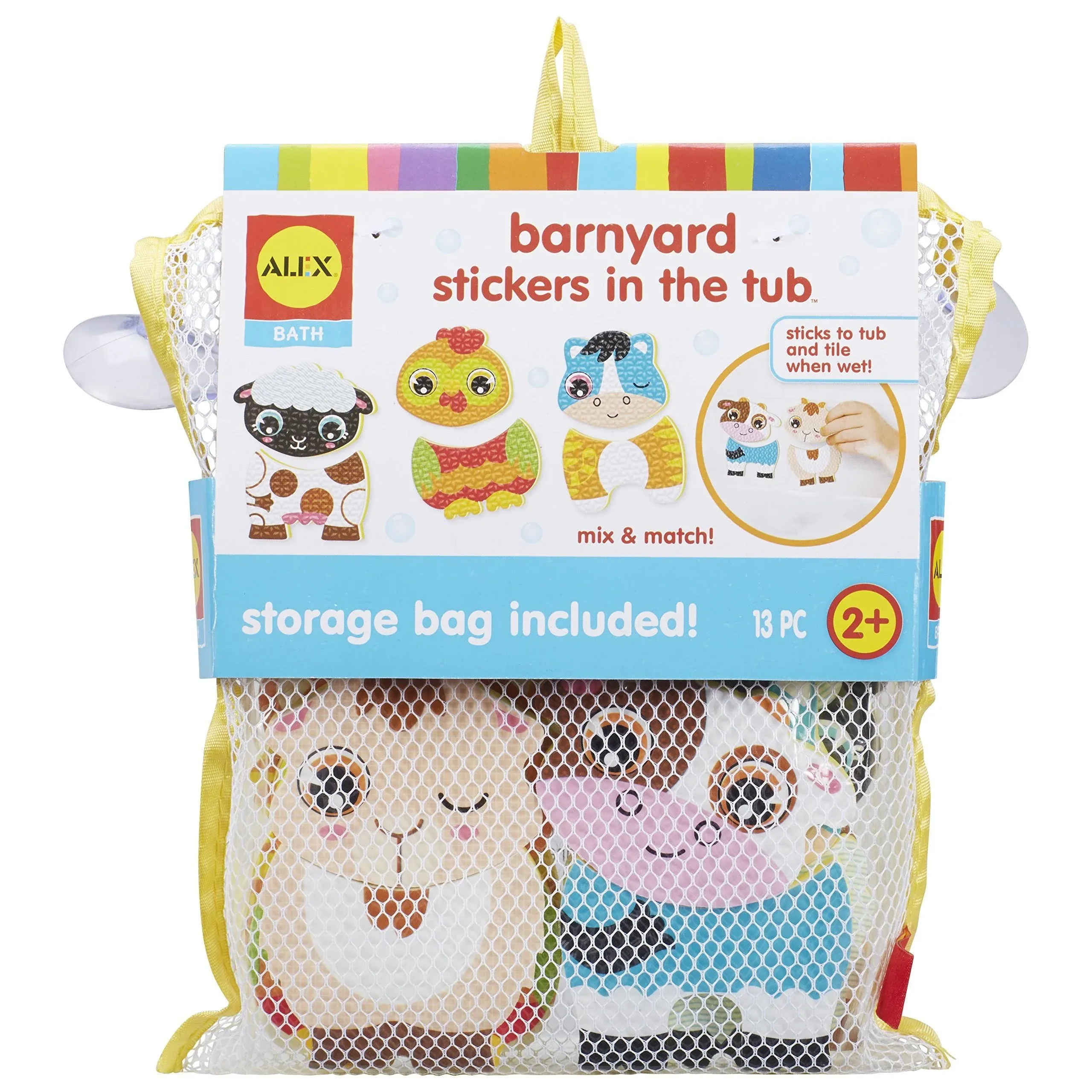 Alex 200103-1 Bath Barnyard Stickers in The Tub, Multicolor Kids Bath... 