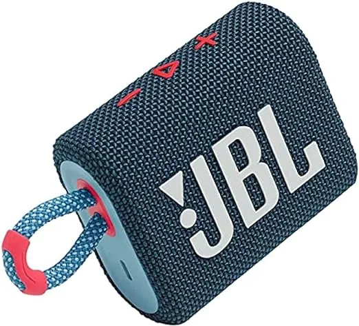 JBL Go 3 Портативна водонепроникна бездротова IP67 пилонепроникна зовнішня Bluetooth колонка (синьо-рожева)