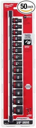 Milwaukee 49-66-7007 SHOCKWAVE Impact Duty™ 14 Piece 3/8" Drive Metric Standard 6 Point Socket Set