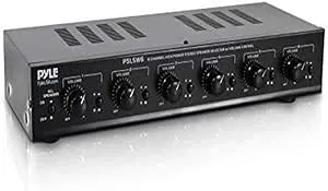 Pyle 6 Channel Speaker Selector Switch - Multi Zone A B Speaker Distribution Controller Box w/ Independent Audio Source Volume Control, Supports Home Theater Stereo Receiver System - Pyle PSLSW6