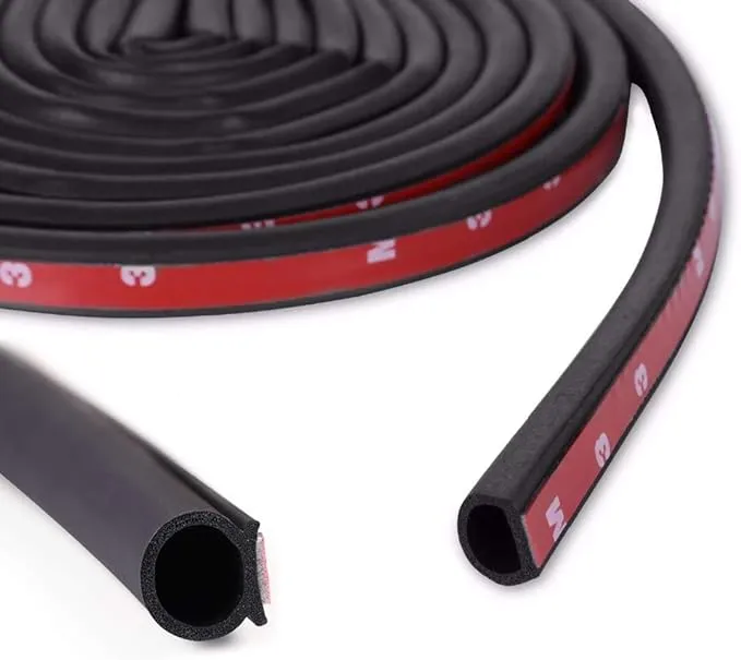 10Ft D-Shape Rubber Weather Stripping 3/8&#034; X 1/4&#034; Car Door Seal Strip Hollow New