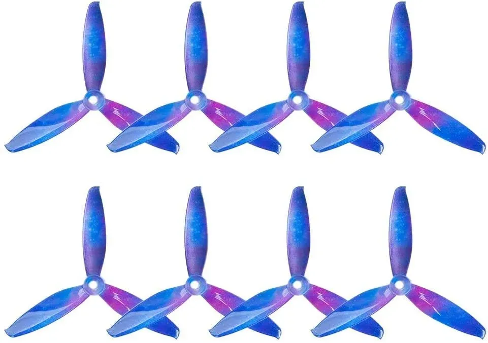 GEMFAN 8pcs 5043 3-Blade Propellers 5 Inch Props (5.0 x 4.3) CW CCW for RC FPV Drone Quadcopter (Starry)