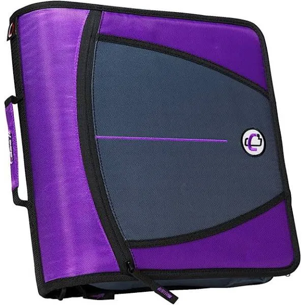 Case It D-146 Pur 3 in. 3 Rings Large Zipper Binder Purple