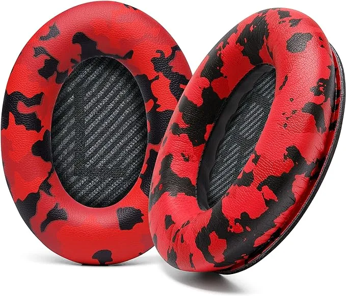 Bose QC35 Replacement Ear Pads by Wicked Cushions Red Camo