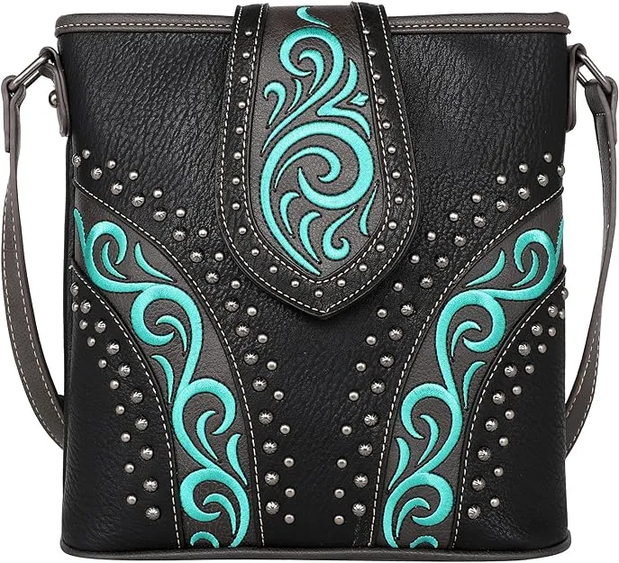 American Bling Crossbody Handbag for Women Vegan Leather Shoulder Bag Medium Siz